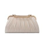 Elegant Pleated Evening Clutch For Formal Occasions