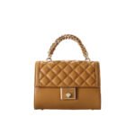 Elegant Quilted Chain Top‑Handle Satchel Bag