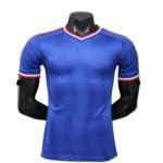 Blue Wave‑Pattern Short Sleeve Men’s Soccer Jersey