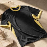 Black Bee‑Pattern Short Sleeve Soccer Jersey - Image 4