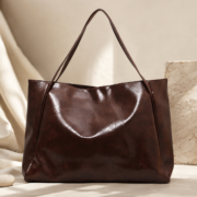 Vintage Brown Soft Large Capacity Women’s Tote Bag - Image 3
