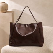 Vintage Brown Soft Large Capacity Women’s Tote Bag - Image 4