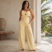 Floral Cutout Spaghetti Strap Jumpsuit - Image 2