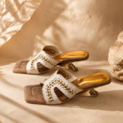 Braided Detail Square Toe Slip‑On Heeled Mules - Image 2