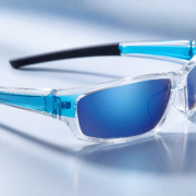 Blue Mirror Lens Wrap‑Around Sports Sunglasses - Image 3