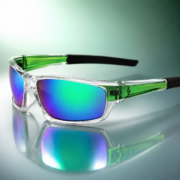 Green Mirror Lens Wrap‑Around Sports Sunglasses - Image 3