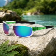 Green Mirror Lens Wrap‑Around Sports Sunglasses - Image 4