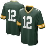 Green 12‑Number V‑Neck Fan Football Game Jersey