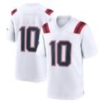 White Number 10 Short‑Sleeve Football Fan Jersey