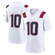 White Number 10 Short‑Sleeve Football Fan Jersey