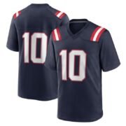 Navy Blue #10 Short‑Sleeve Fan Football Jersey