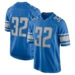 Bright Blue Number 32 Fan Football Game Jersey