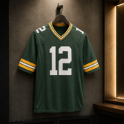 Green 12‑Number V‑Neck Fan Football Game Jersey - Image 3