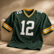 Green 12‑Number V‑Neck Fan Football Game Jersey - Image 4