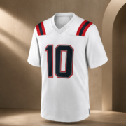 White Number 10 Short‑Sleeve Football Fan Jersey - Image 2