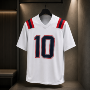 White Number 10 Short‑Sleeve Football Fan Jersey - Image 3