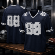 Navy Number 88 Short‑Sleeve Football Fan Jersey - Image 3