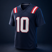 Navy Blue #10 Short‑Sleeve Fan Football Jersey - Image 2