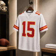 White 15 Number V‑Neck Away Football Fan Jersey - Image 2