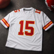 White 15 Number V‑Neck Away Football Fan Jersey - Image 3