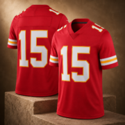 Red #15 Short‑Sleeve Game Day Football Jersey - Image 2