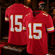 Red #15 Short‑Sleeve Game Day Football Jersey - Image 3